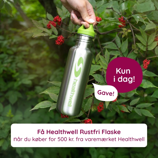 Kun i dag! Kb Healthwell og f en rustfri flaske
